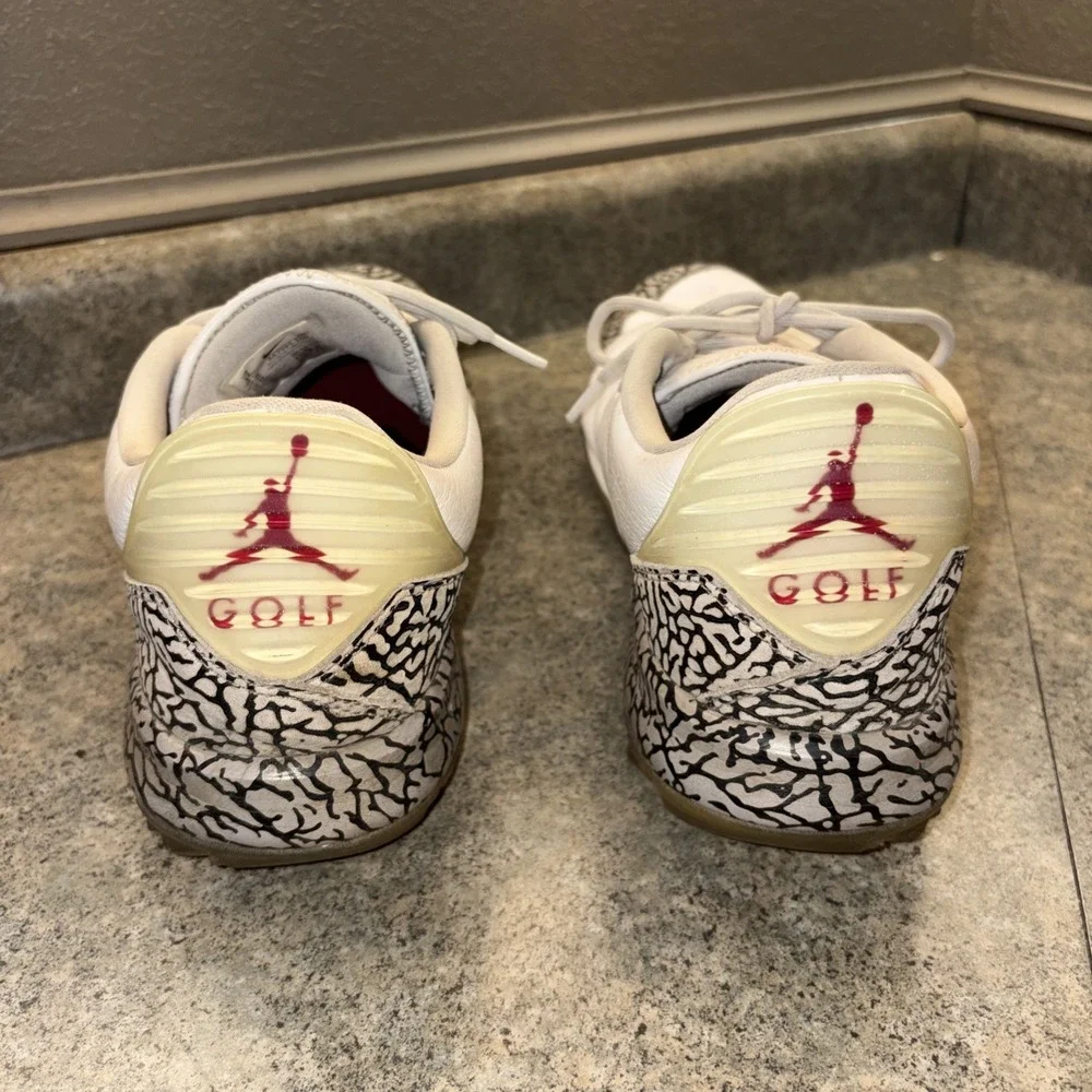 Jordan ADG White Cement Men's Spikeless Golf Shoes Size 12 AR7995-100 (READ)